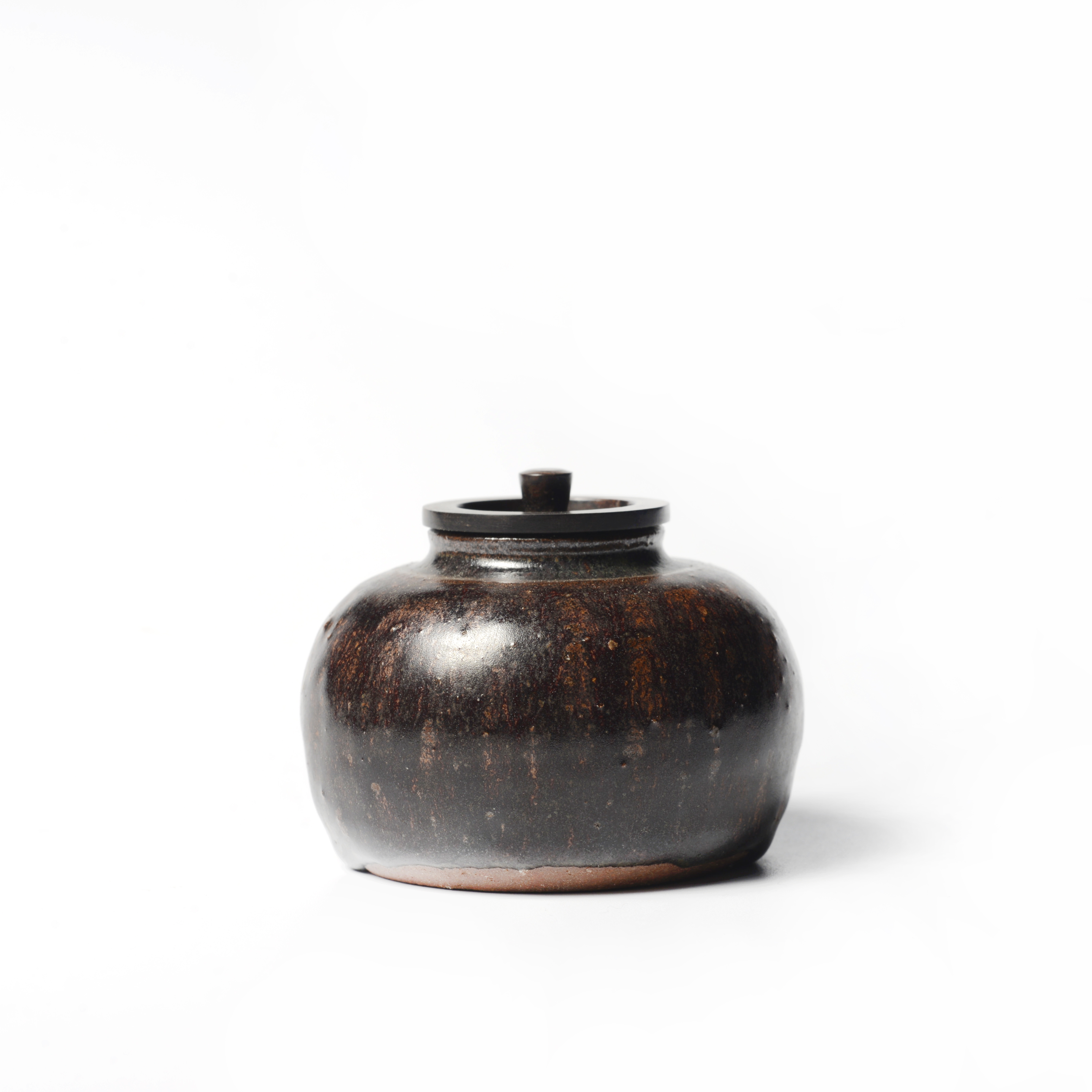 陶瓷黑釉茶叶罐