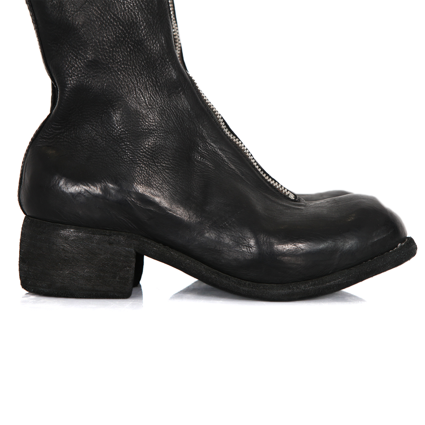 guidi马皮中前拉链靴pl2