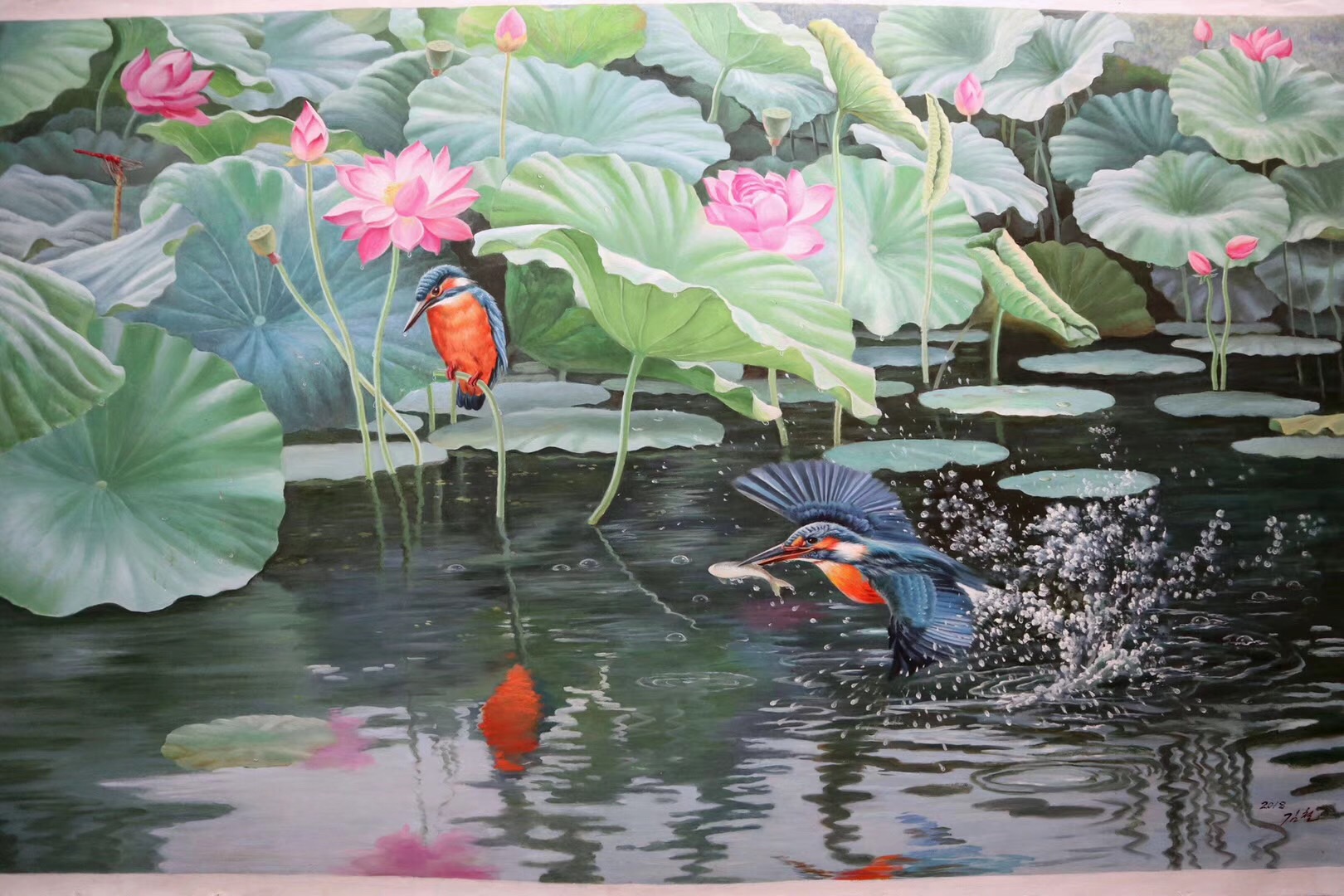 签约朝鲜文化省画社画家 朝鲜功勋艺术家 金哲 精品原创超写实油画