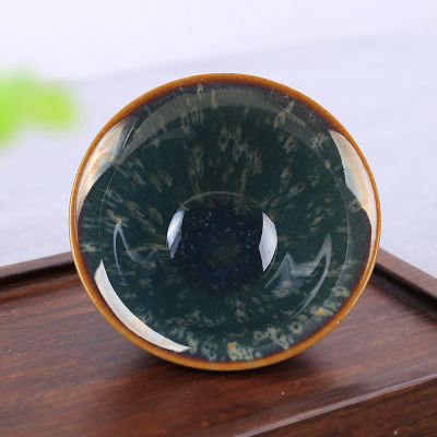 元正茶具 天目釉建盏斗笠杯主人杯