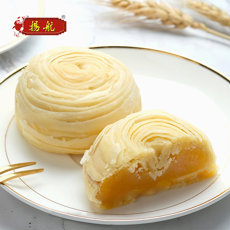 扬航潮式月饼酥饼老字号传统手工糕点点心潮州特产中秋礼盒绿豆饼