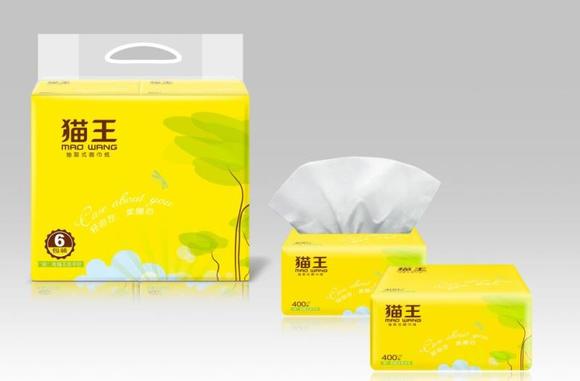 猫王 6连包抽取式面巾纸(新包装)