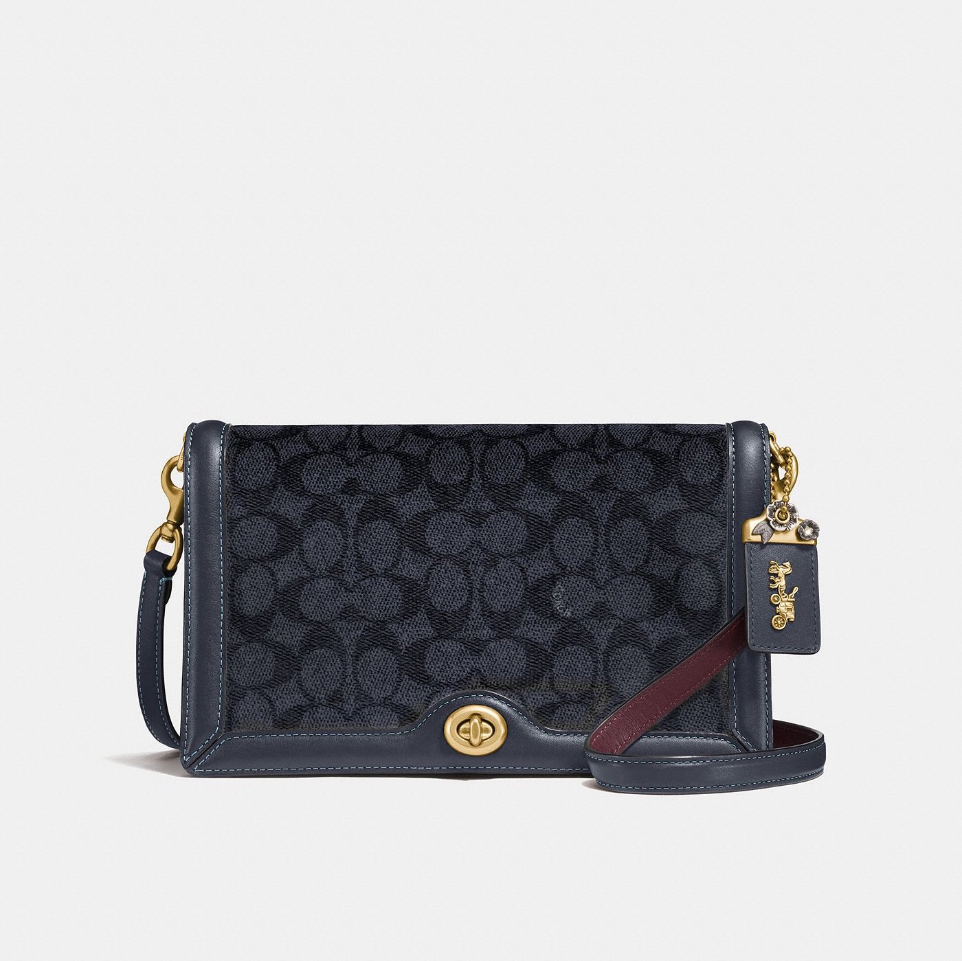 coach专柜款签名老花风琴包