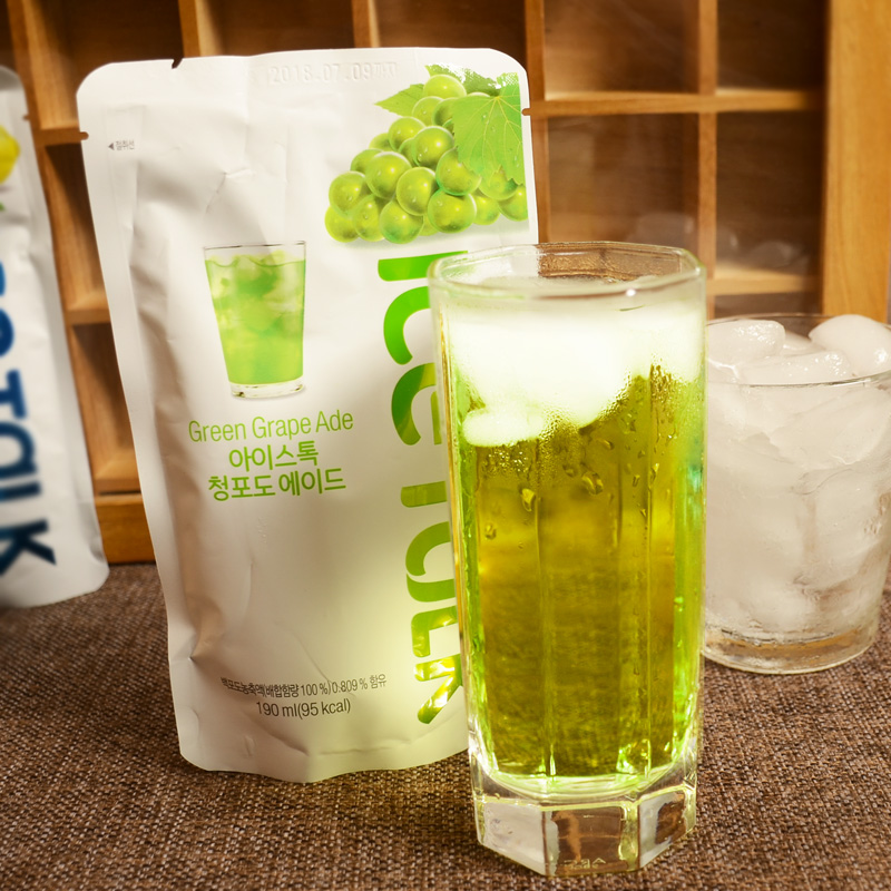 韩国埃丝淘青葡萄味冰果饮料190ml/袋 8809344664839