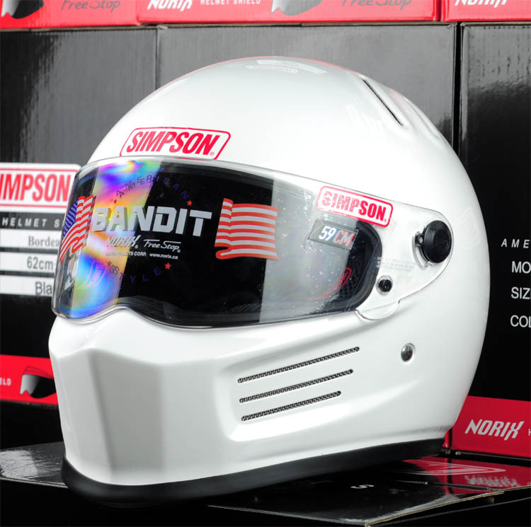 样品特价simpson辛普森bandit复古机车骑行头盔水泥灰