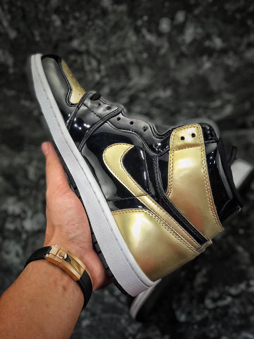 【黑金】aj 1 出口国外鞋店订单 aj1 黑金配色 完美鞋型 拒绝天价 男