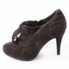 36码咖啡色伊伴羊绒皮尖头高跟深口单鞋女鞋C10 商品缩略图1