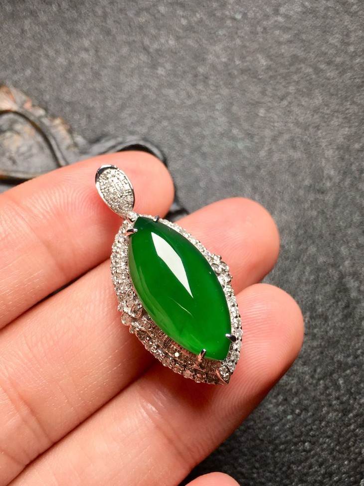 【z2477】翡翠冰种马眼戒指吊坠