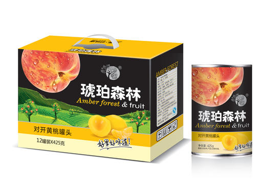 琥珀森林黄桃罐头12罐/箱 商品图0
