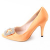 Manolo Blahnik 38码经典方扣缎面水钻高跟鞋女C46 商品缩略图1
