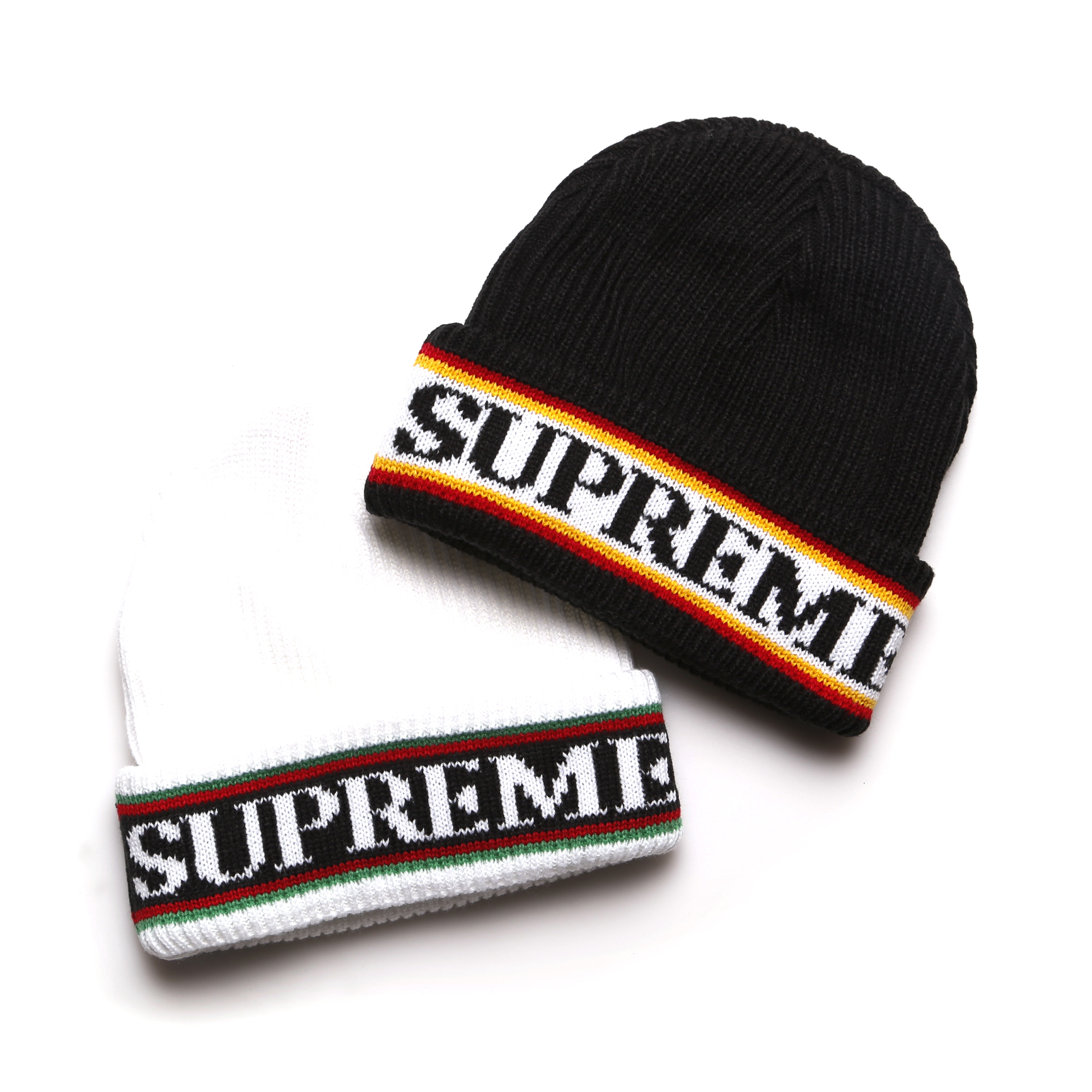 supreme 现货 18fw cuff logo beanie 冷帽
