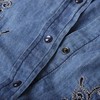 36码蓝色纯棉刺绣牛仔衬衫女长袖春秋衫 F29 商品缩略图1