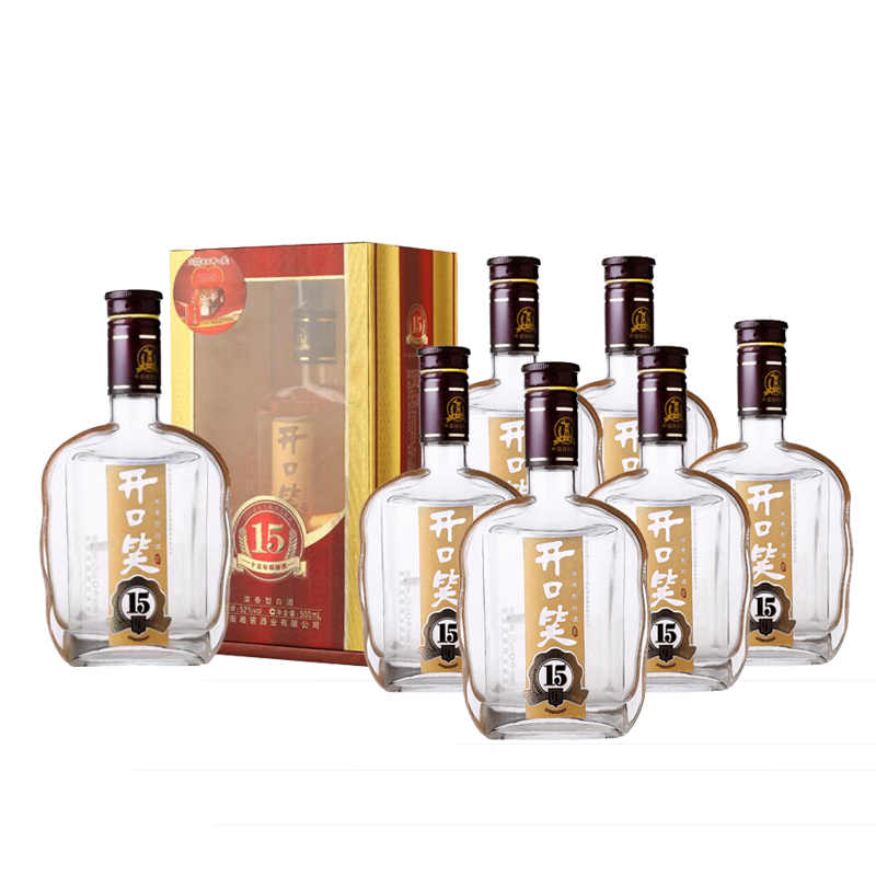 52°湘窖酒开口笑(十五年陈酿)(整件)6瓶* 500ml