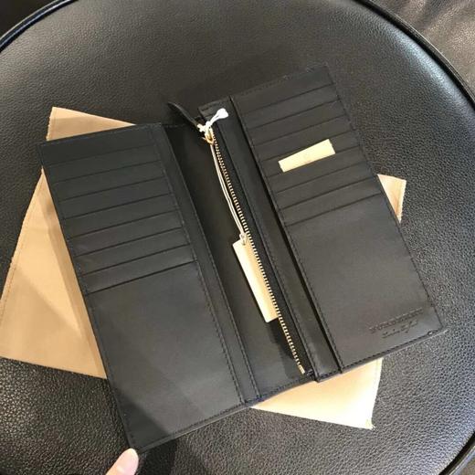 burberry巴宝莉 新款经典卡其格子骑士字母男士长款钱包