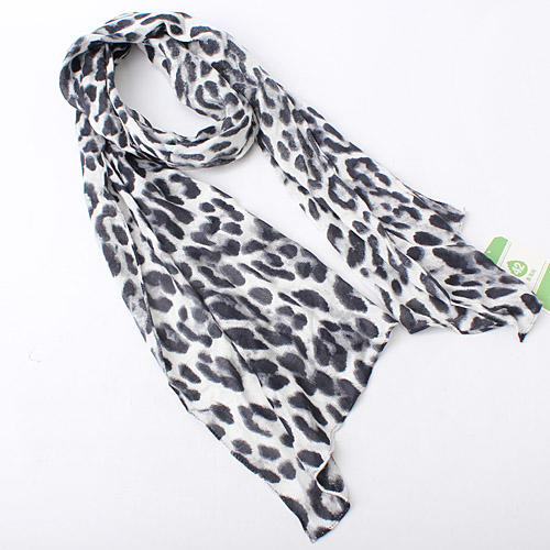 黑白豹纹围巾长款 商品图0