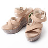 UGG 37.5码真皮坡跟鞋搭扣百搭凉鞋女高跟鞋C33 商品缩略图0