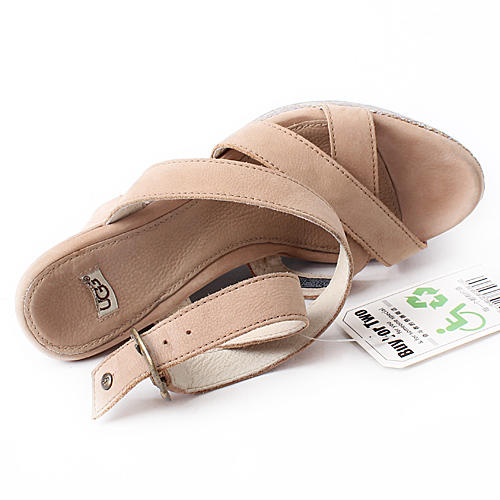 UGG 37.5码真皮坡跟鞋搭扣百搭凉鞋女高跟鞋C33 商品图4