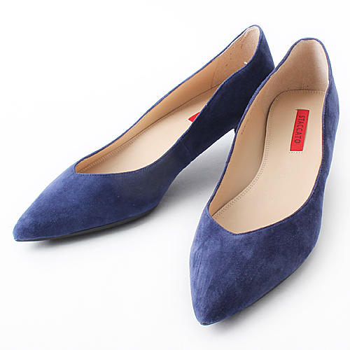 STACCATO/思加图37码蓝色羊绒皮革尖头单鞋女C47 商品图0