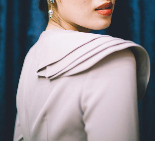 AtelierMissLu / Elvira 香芋紫花朵装饰连身裙 商品图2