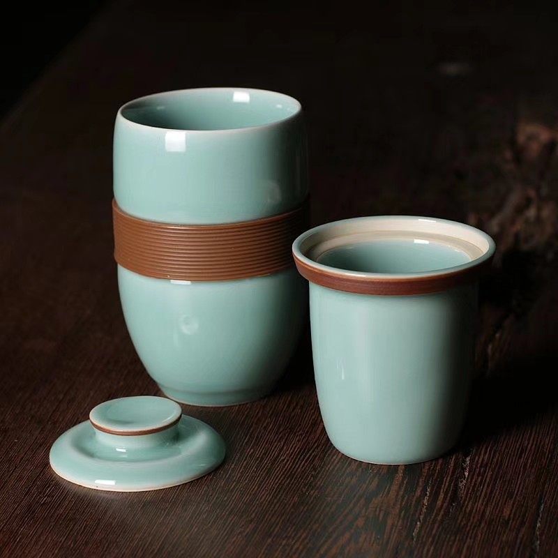 龙泉青瓷《芳华》同心杯