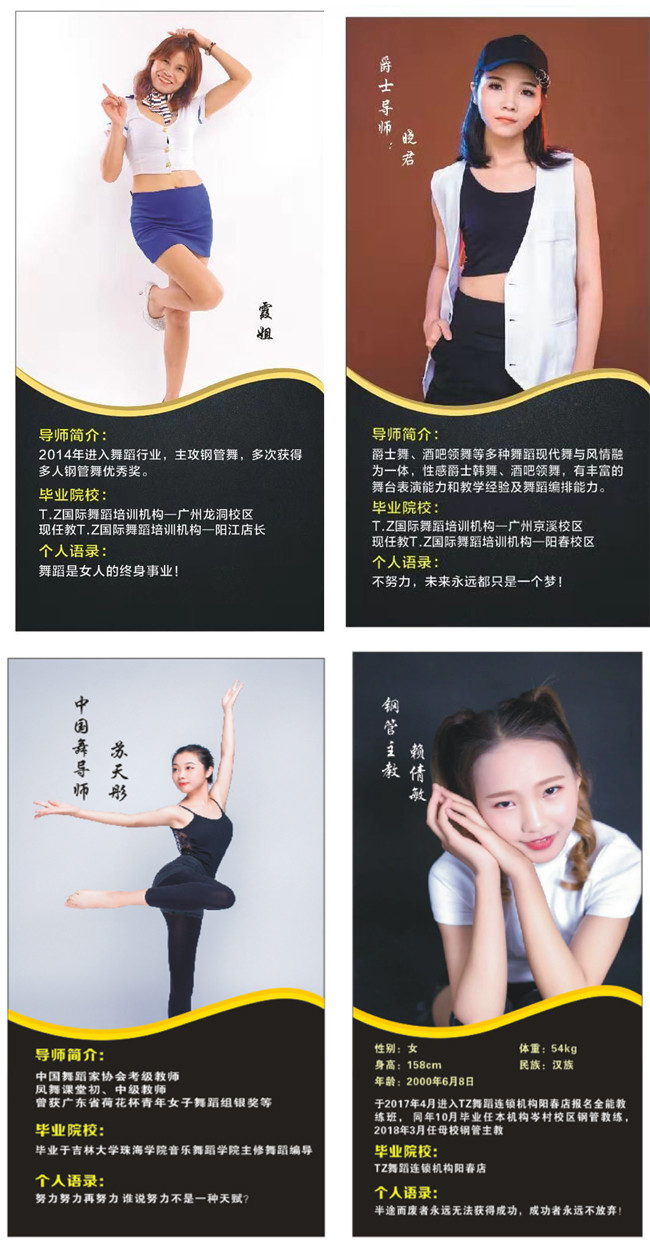 中国舞蹈老师简介墙图片