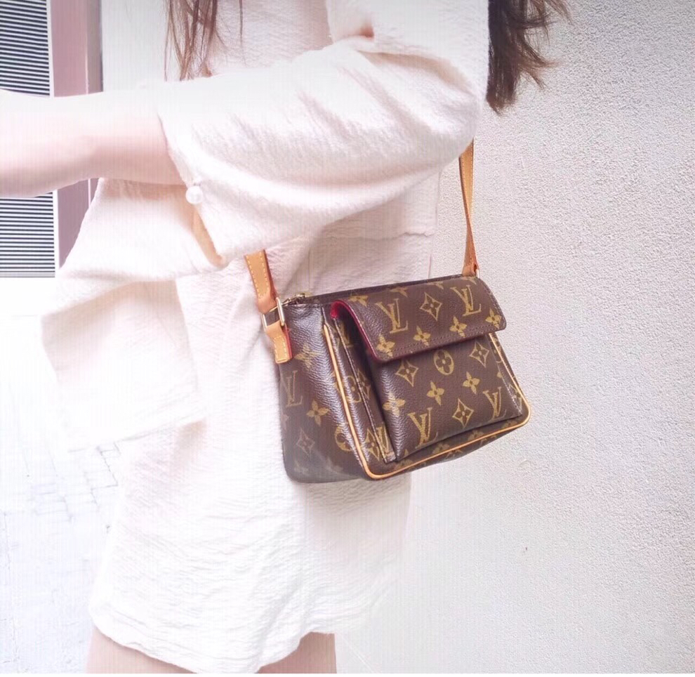 lv正品品质 老花中古系列 vintage方块豆腐包