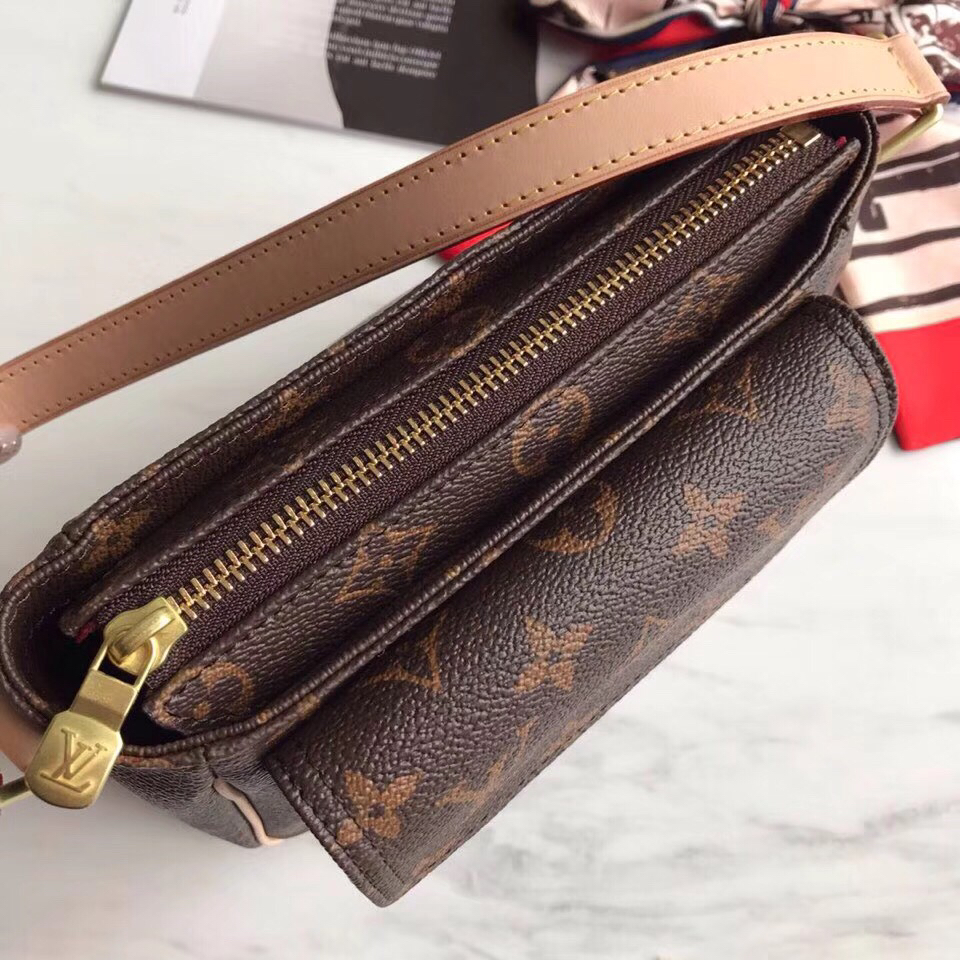 lv正品品质 老花中古系列 vintage方块豆腐包