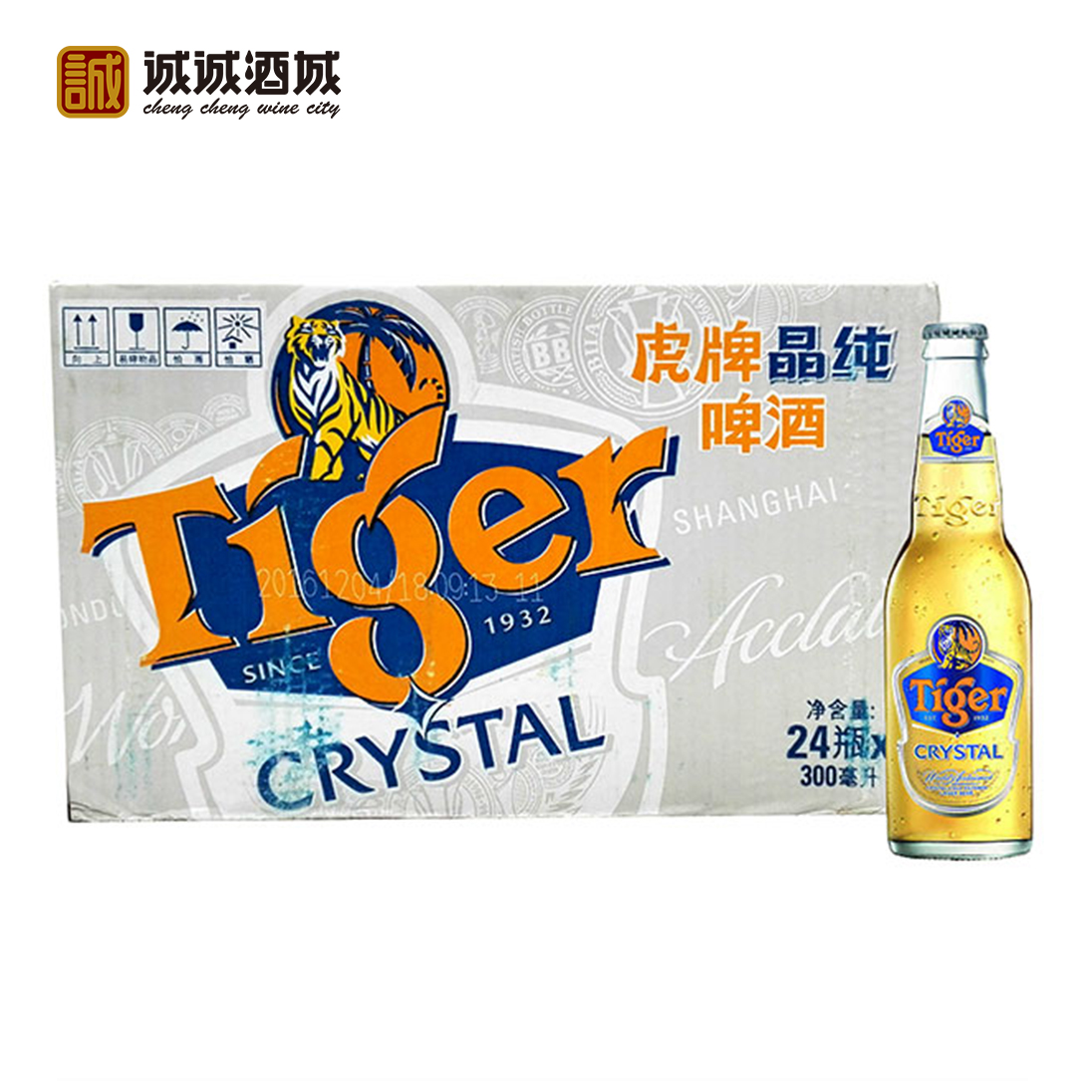 虎牌晶纯啤酒300ml*24