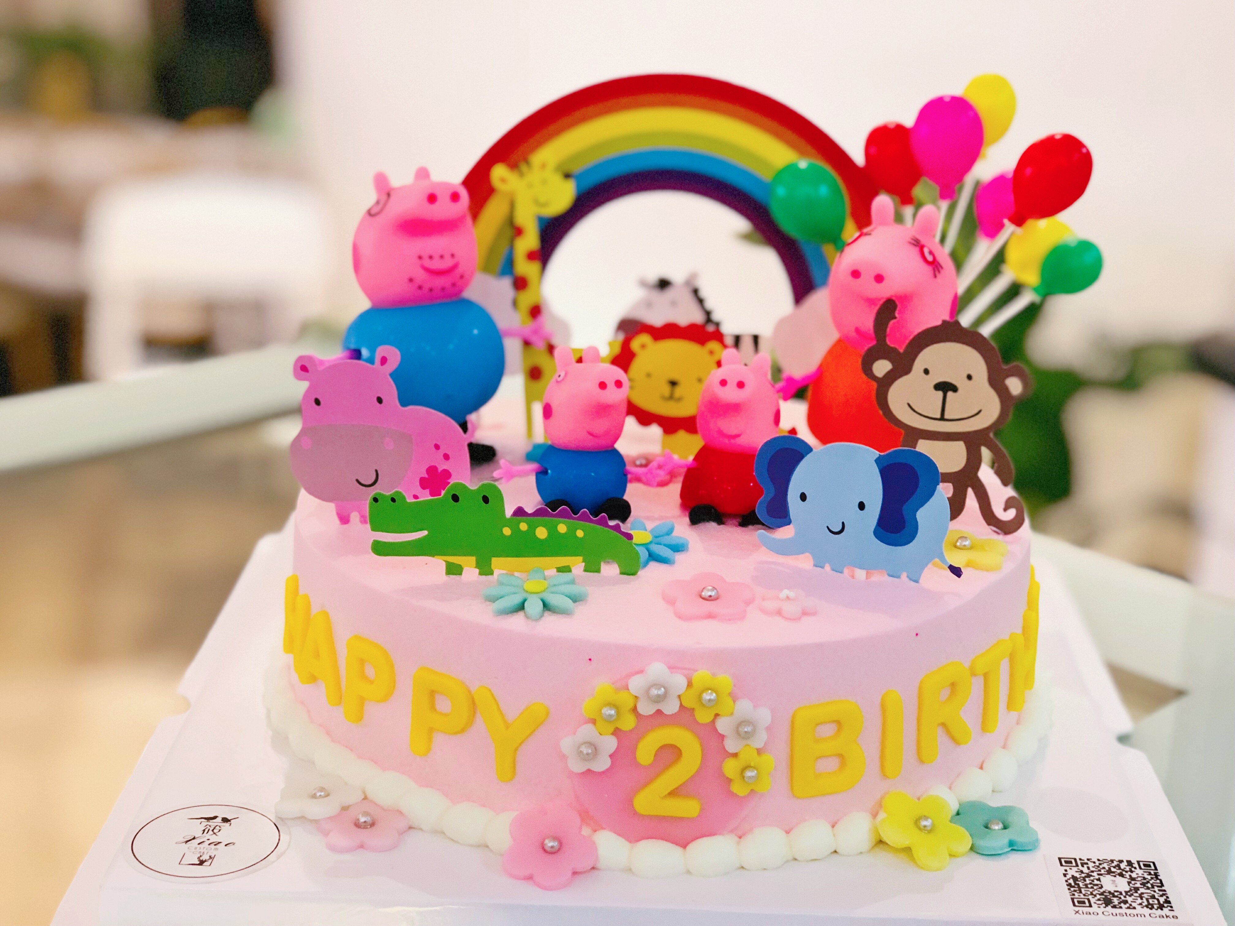【小猪佩奇】生日蛋糕 小猪佩奇主题蛋糕 广州同城