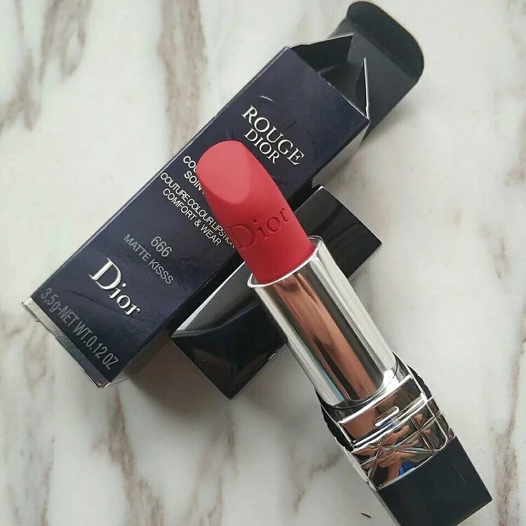 Dior迪奥烈艳蓝金唇膏丝绒哑光口红666超级显