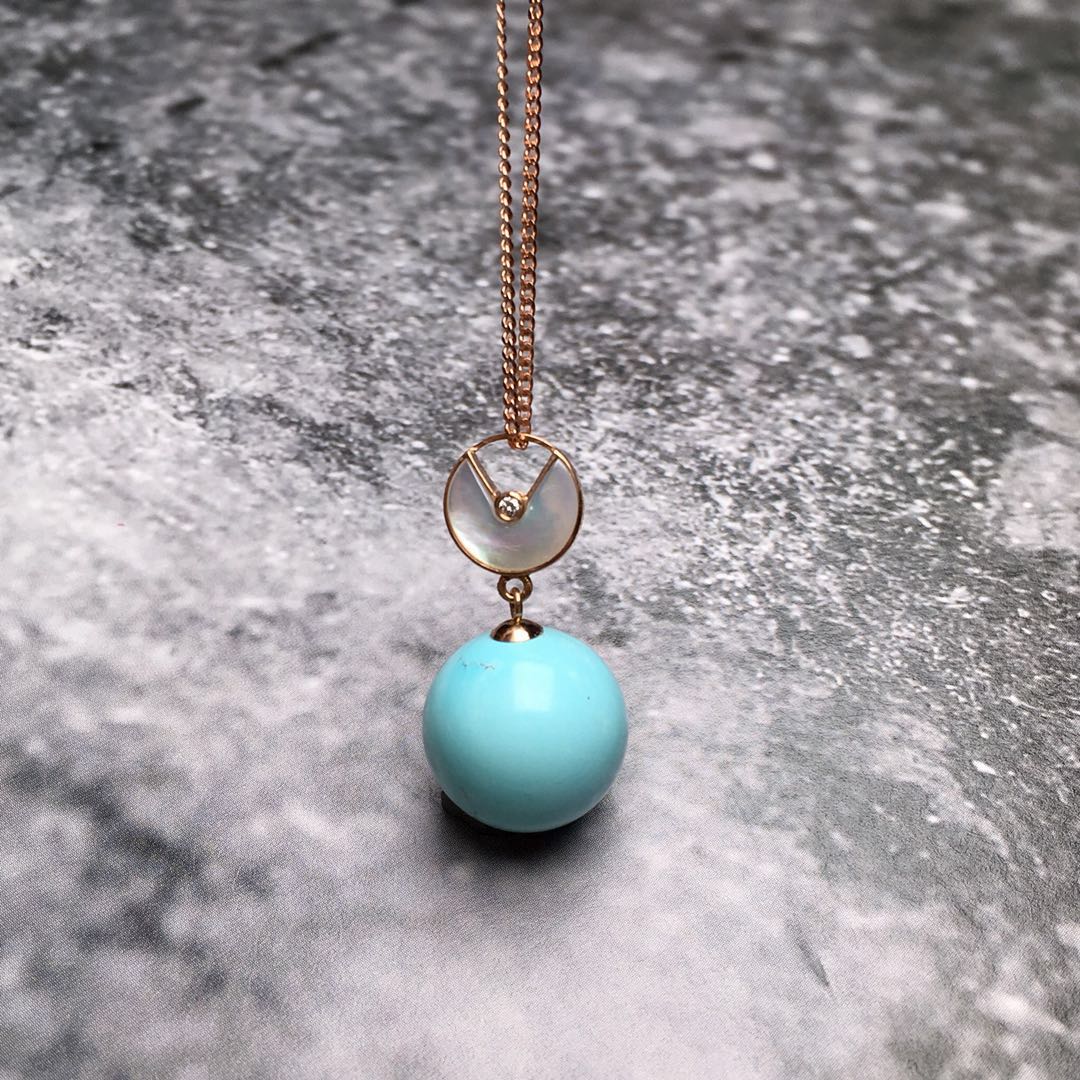 【901063】绿松石圆珠吊坠