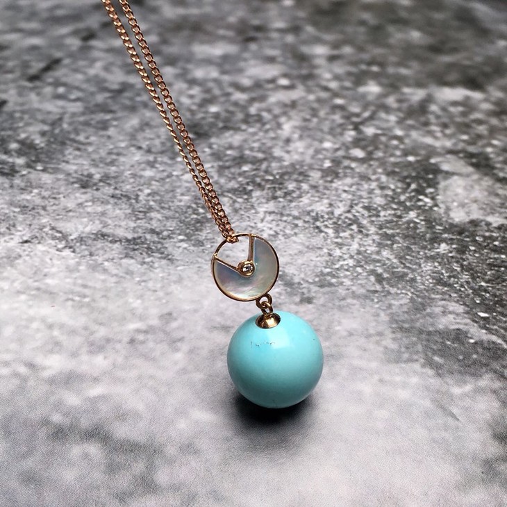 【901063】绿松石圆珠吊坠