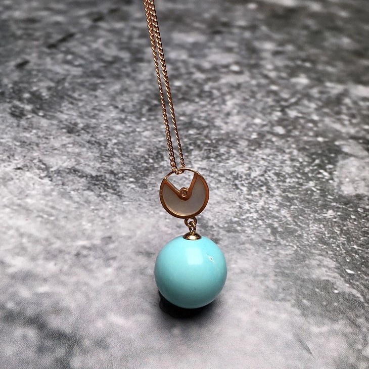 【901063】绿松石圆珠吊坠