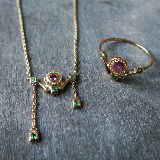 北京仓｜Les Merveilleuses-LEA 天然粉色碧玺 项链［法国设计师］ 商品图3