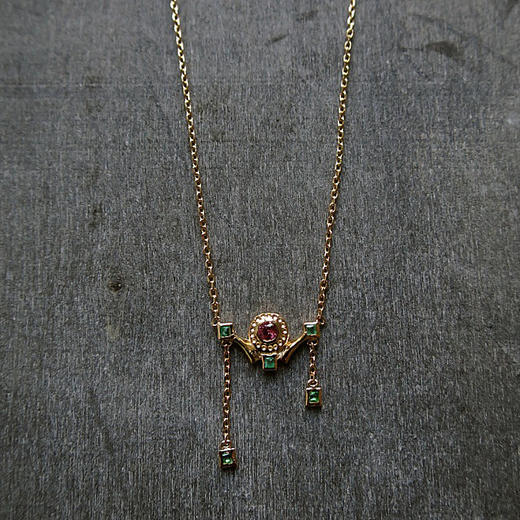 北京仓｜Les Merveilleuses-LEA 天然粉色碧玺 项链［法国设计师］ 商品图1