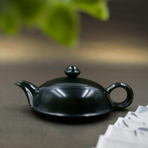 和田玉（青玉）玉壶--飞碟壶（宋鸣放6688）88.41g 商品图0