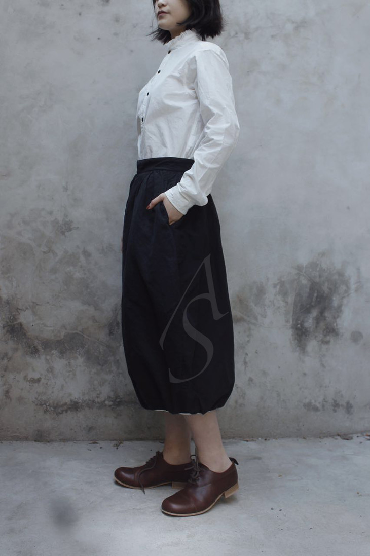 garment reproduction of workers 卡其色dora南瓜裤