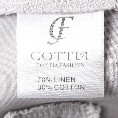 L码浅烟灰色COTTIA1秋冬休闲裤时尚面料舒适阔腿女裤B96 商品图4