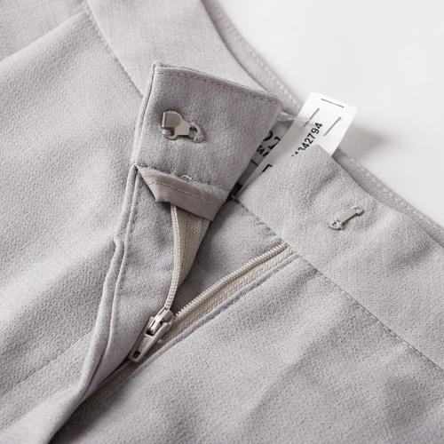 L码浅烟灰色COTTIA1秋冬休闲裤时尚面料舒适阔腿女裤B96 商品图2