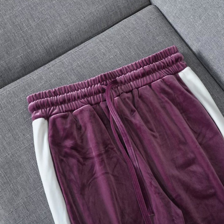 授权正品 妖精*可 德芙裤金丝绒运动裤 女宽松原宿休闲哈伦裤g575