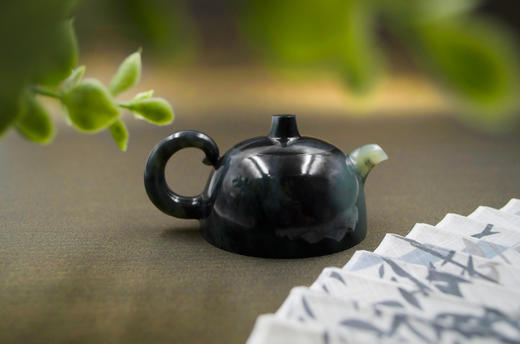 和田玉（青花）玉壶 --高把贵妃壶（宋鸣放6635）126.64g 商品图1