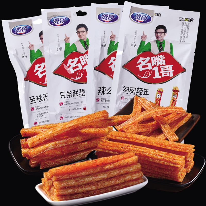 贤哥名嘴一哥辣条 匆匆辣年88克\/兄弟联盟101克