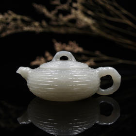 和田玉（青花）玉壶--竹编壶（宋鸣放6613）112.96g