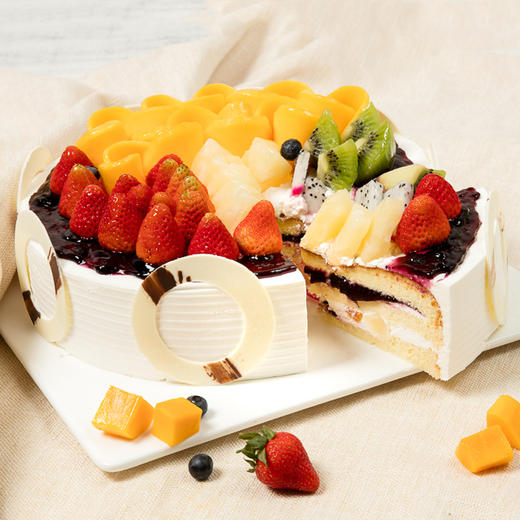 4磅 蓝莓鲜果蛋糕 免费送货上门