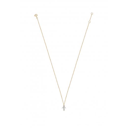 北京仓｜Little Ones-Pendentif boy-男孩 18K黄金 钻石 项链［法国设计师］ 商品图1