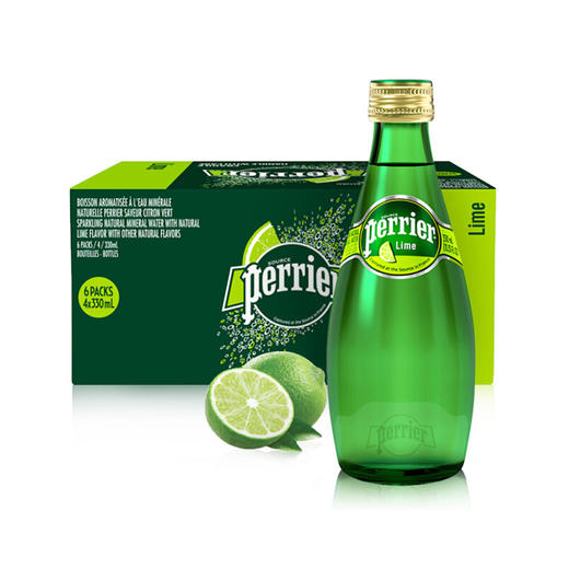 巴黎天然有气矿泉水（青柠Lime）330ml/瓶 商品图0