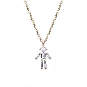北京仓｜Little Ones-Pendentif boy-男孩 18K黄金 钻石 项链［法国设计师］