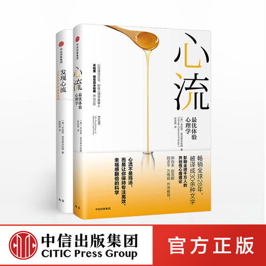 心流 : 体验心理学+发现心流：日常生活中的心流体验（套装共2册） 米哈里契克森米哈赖 著 中信出版社图书 正版书籍 商品图0