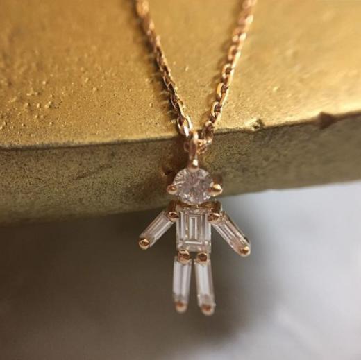 北京仓｜Little Ones-Pendentif boy-男孩 18K黄金 钻石 项链［法国设计师］ 商品图2