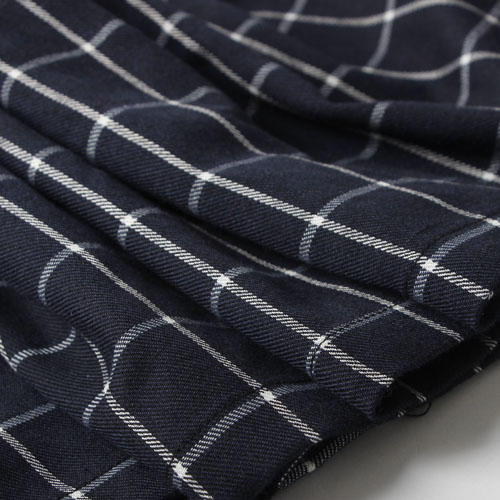 拉夏贝尔M码藏青色格纹娃娃领连衣裙E45 商品图2